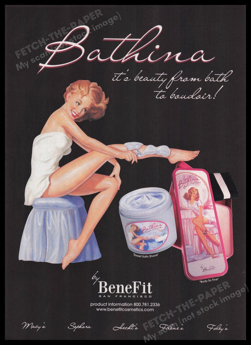 Bathina By Benefit 2000s Print Advertisement Ad 2002 Fetch the Paper!