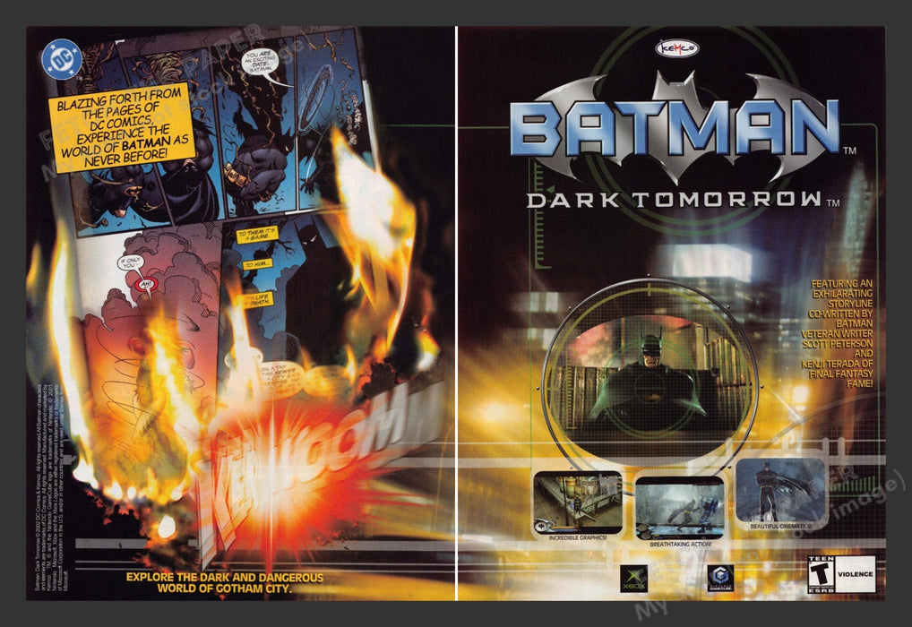 2003 Batman: Dark Tomorrow Video Game Print Advertisement (2 Pages)
