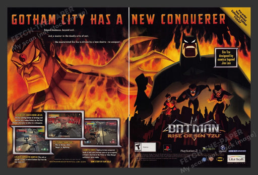 2003 Batman: Rise of Sin Tzu Video Game Print Advertisement (2 Pgs)