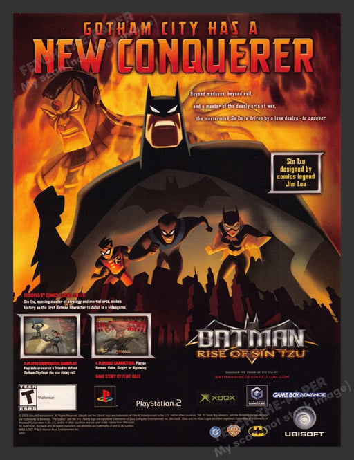 2004 Batman: Rise of Sin Tzu Video Game Print Advertisement