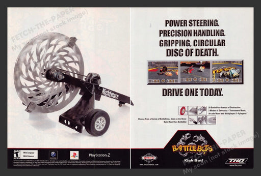 2002 Battle Bots Nightmare Video Game Print Advertisement (2 Pages)