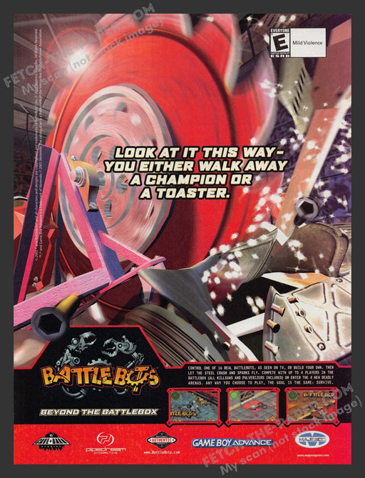 2002 Print Advertisement Video Game BattleBots Ad.
