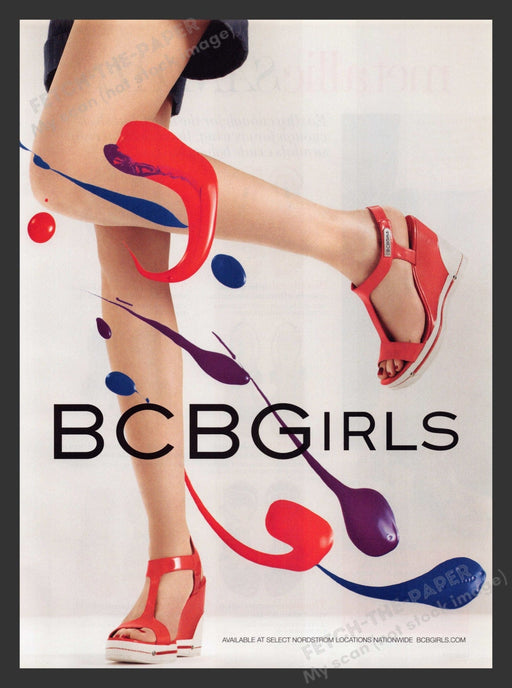 BCBGirls Shoes Colorful Long Legs 2000s Print Advertisement Ad 2008 Fetch the Paper!