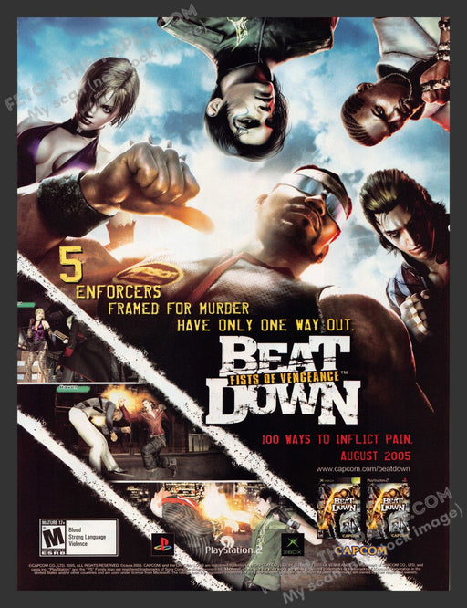 2005 Print Advertisement Beat Down: Fists of Vengeance Video Game Ad.