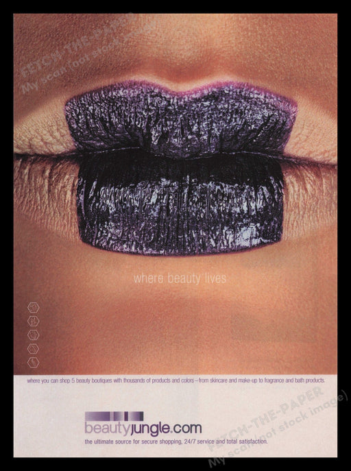 Beauty Jungle Cosmetics Lips 2000s Print Advertisement 2000 Fetch the Paper!