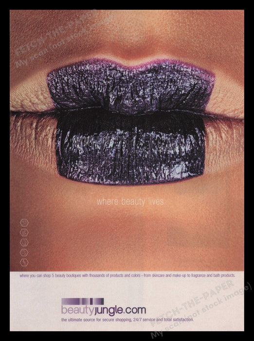 Beauty Jungle Cosmetics Lips 2000s Print Advertisement 2000 Fetch the Paper!