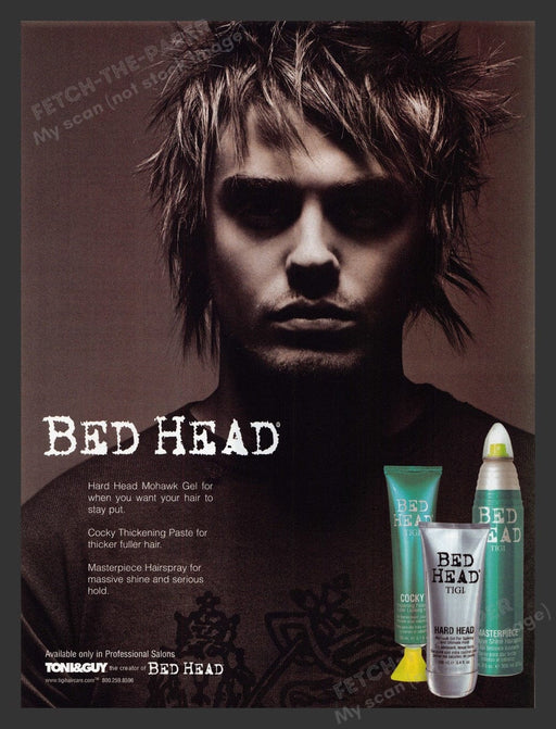 2005 Bed Head TIGI Hard Head Mowhawk Cocky Masterpiece Print Advertisement Ad
