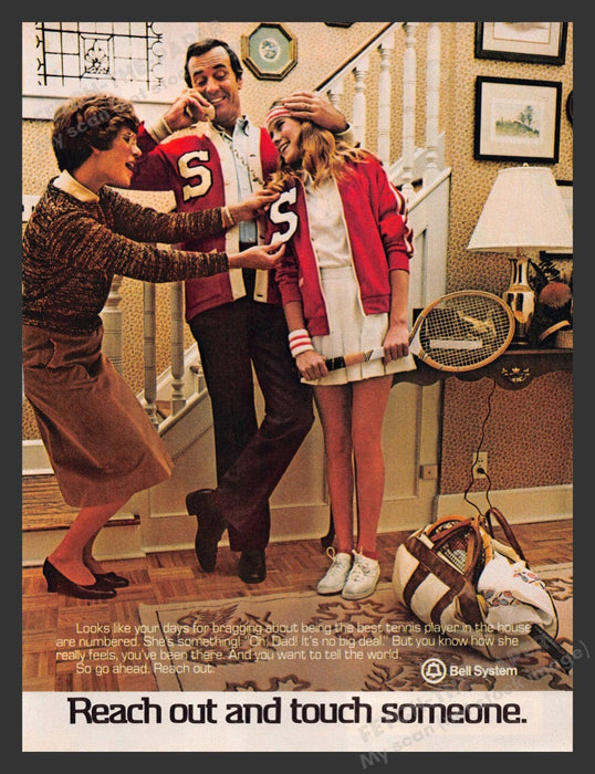 1982 Bell System Phone High School Letter Jacket Print Advertisement Ad