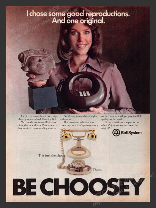 1979 Bell System Telephone Antiques Comparison Print Advertisement Ad