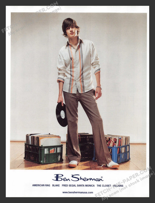 2004 Ben Sherman Clothing Records 1970s Look Print Advertisement Ad.