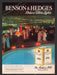1984 Benson & Hedges Cigarettes Pool Party City Skyline Print Advertisement Ad