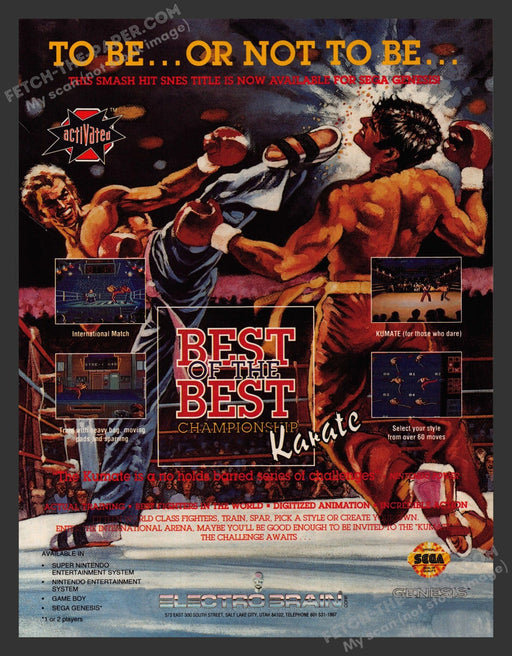 Best of the Best Championship Karate Video Game 1990 Print Advertisement Ad 1993 Fetch the Paper!
