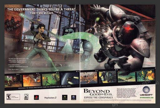 2004 Beyond Good & Evil Video Game Print Advertisement (2 Pages)