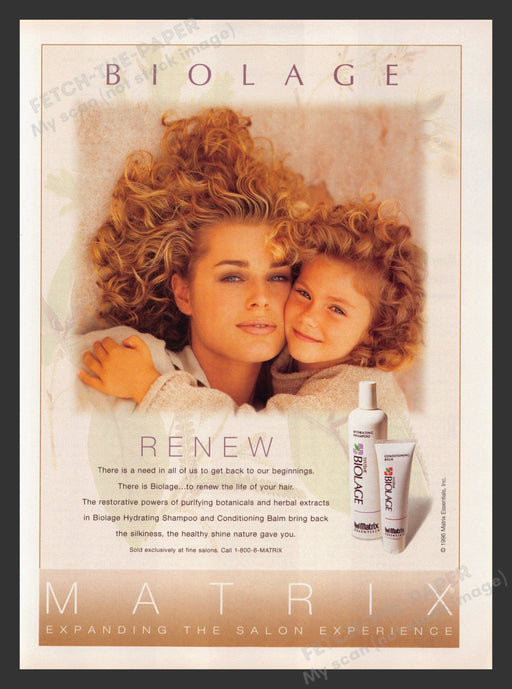 Biolage Renew Matrix Promo  1990s Print Advertisement 1996 Fetch the Paper!