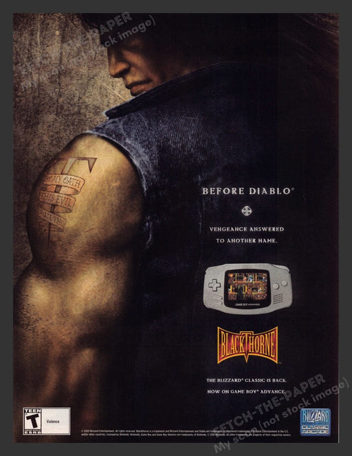 2003 Blackthorne Blizzard Classic Video Game Print Advertisement