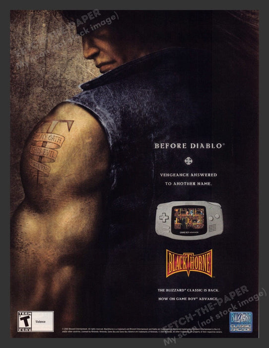2003 Blackthorne Blizzard Classic Video Game Print Advertisement