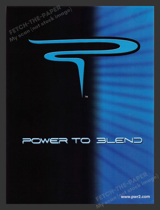 2001 Blue Powerade "Power to blend" Print Advertisement Ad