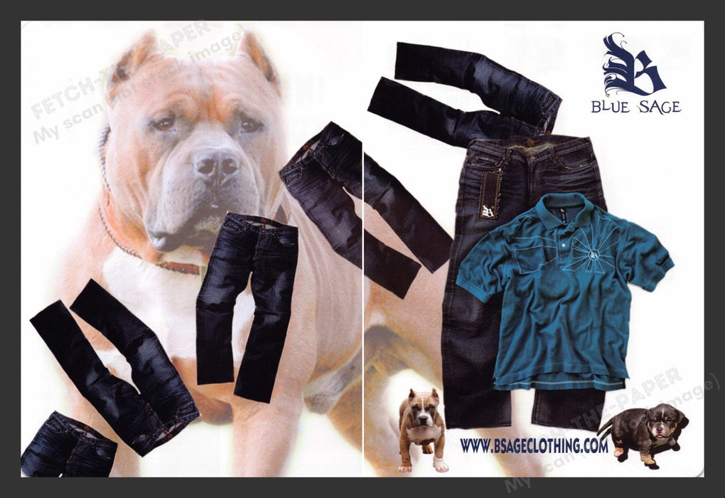 2007 Blue Sage Clothing Pitbulls Dogs Print Advertisement (2 Pages).