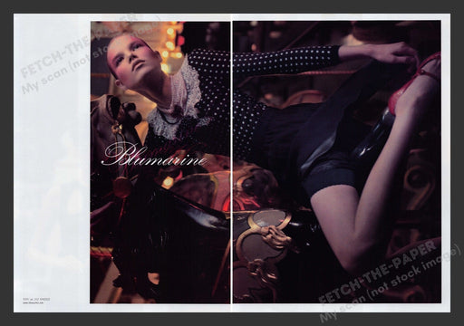 Blumarine 2000s Print Advertisement (2 pages) 2007 Legs Model Foot Shoe Fetch the Paper!