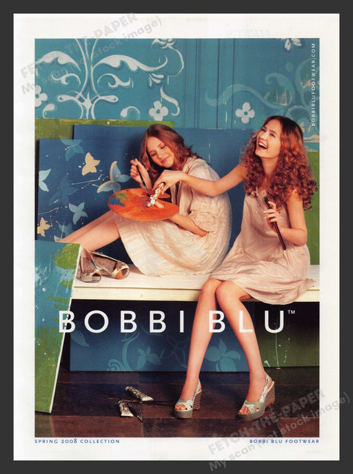 Bobbi Blu 2000s Print Advertisement Ad 2008 Sisters Redheads Legs Shoes Fetch the Paper!
