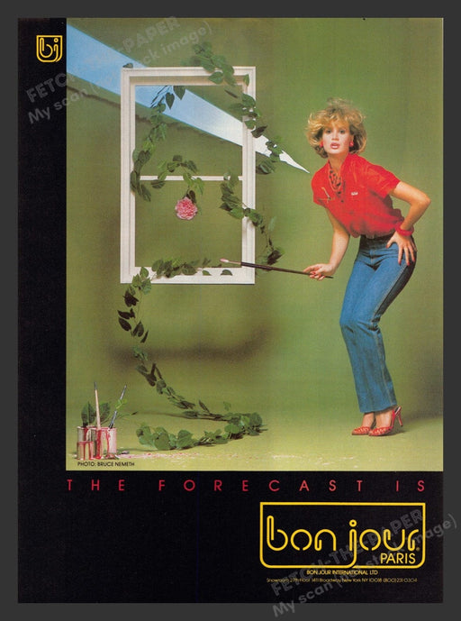 1983 Bon Jour Paris Bruce Nemeth Photo Print Advertisement Ad