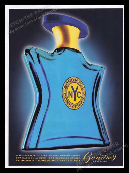 Bond No. 9 2000s Print Advertisement Ad 2007 Fragrance Coney Island NYC Fetch the Paper!