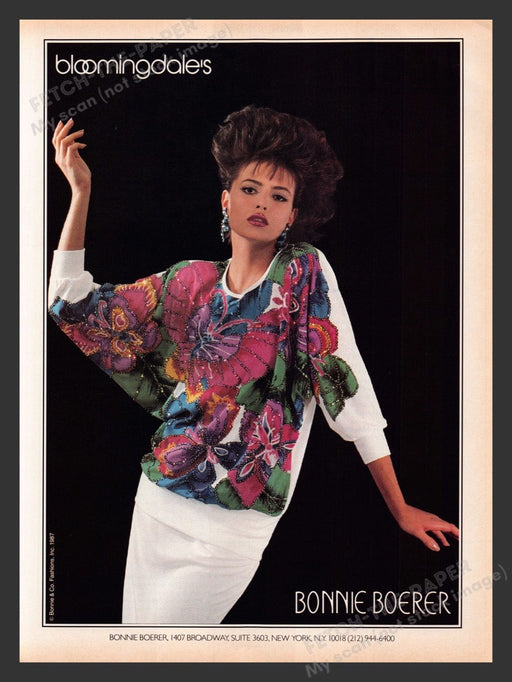 1988 Bonnie Boerer Shirts Clothing Sweater Sweatshirt Print Advertisement Ad