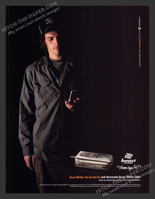 2006 Boost Mobile Mark Appleyard Athlete Cell Phone Print Advertisement Ad.