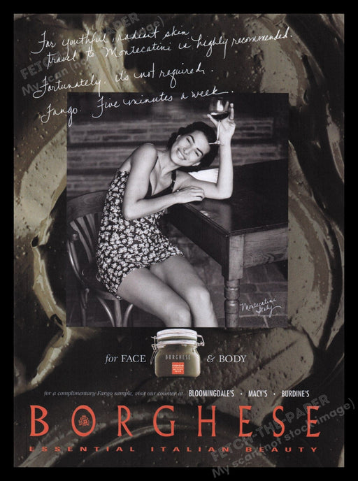 Borghese 1990s Print Advertisement Ad 1998 Active Mud Face & Body Fetch the Paper!