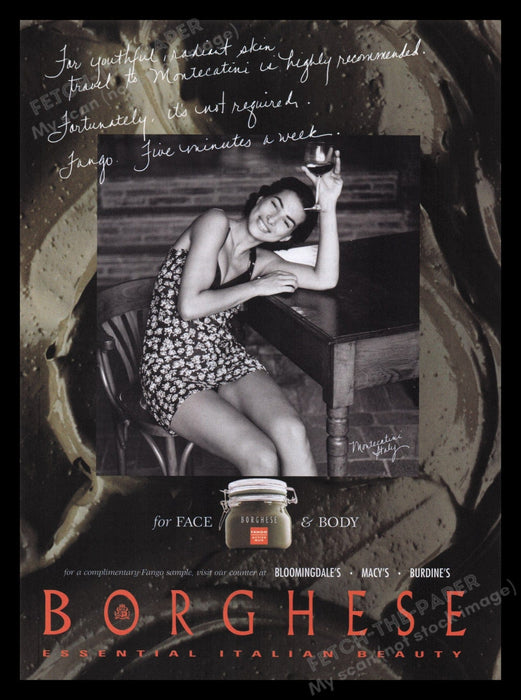 Borghese 1990s Print Advertisement Ad 1998 Active Mud Face & Body Fetch the Paper!