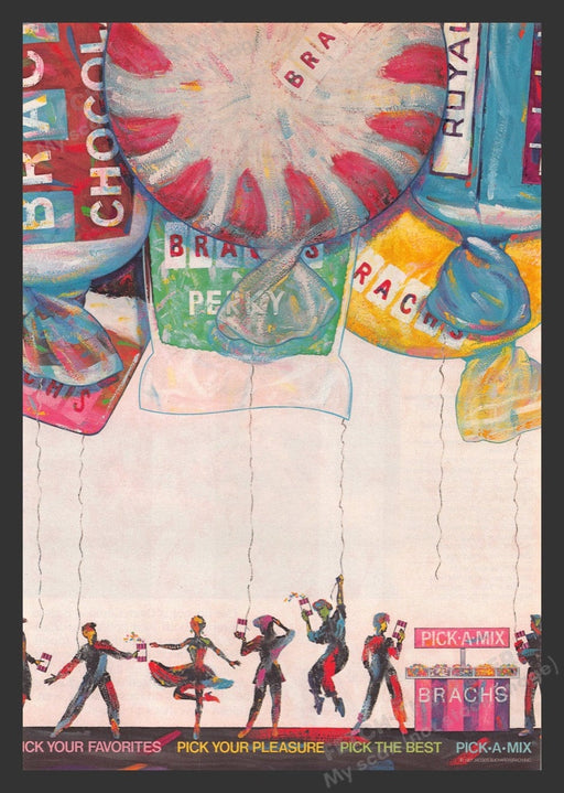 1987 Brach's Candy Pick a Mix Colorful Illustration Print Advertisement Ad