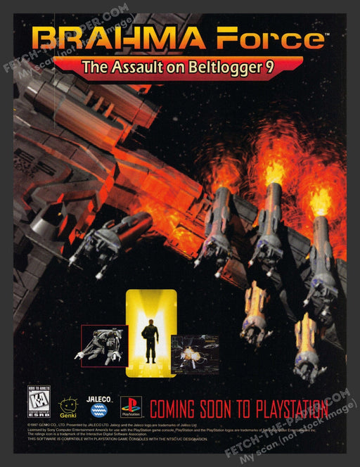 1997 Print Advertisement Brahma Force: The Assault on Beltlogger 9 Video Game Ad.