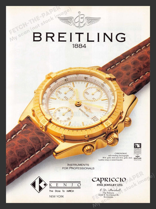1990 Breitling Watch Chronomat Print Advertisement Ad