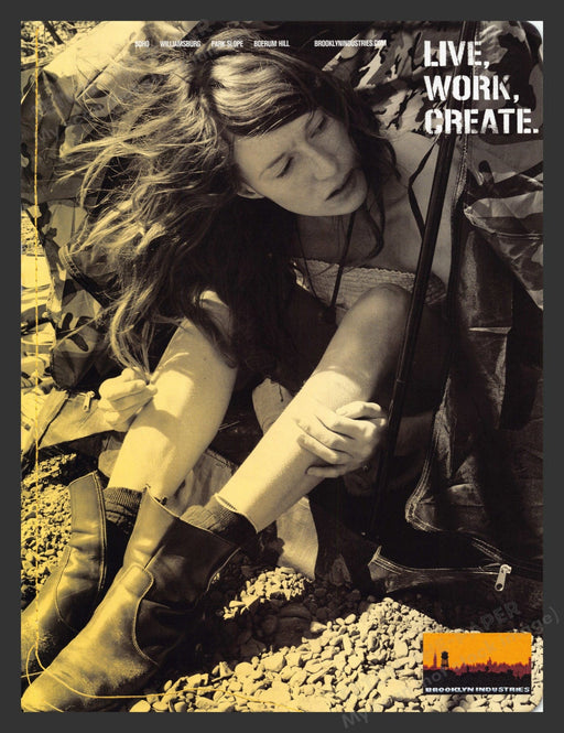 2005 Brooklyn Industries Clothing Live Work Create Print Advertisement.