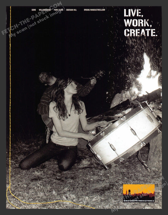 2006 Brooklyn Industries Clothing "Live, Work, Create" Print Advertisement Ad.