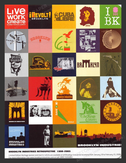 2005 Brooklyn Industries Clothing Retrospective 1998-2005 Print Advertisement Ad.