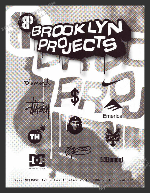 2005 Brooklyn Projects Clothing Streetwear Skate Gear L.A. Store  Print Ad.