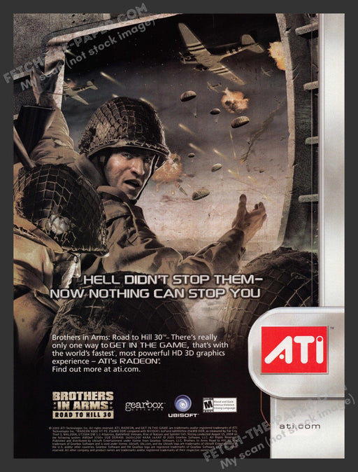 2005 Print Advertisement Brothers in Arms: Road to Hill 30 Video Game Ad.