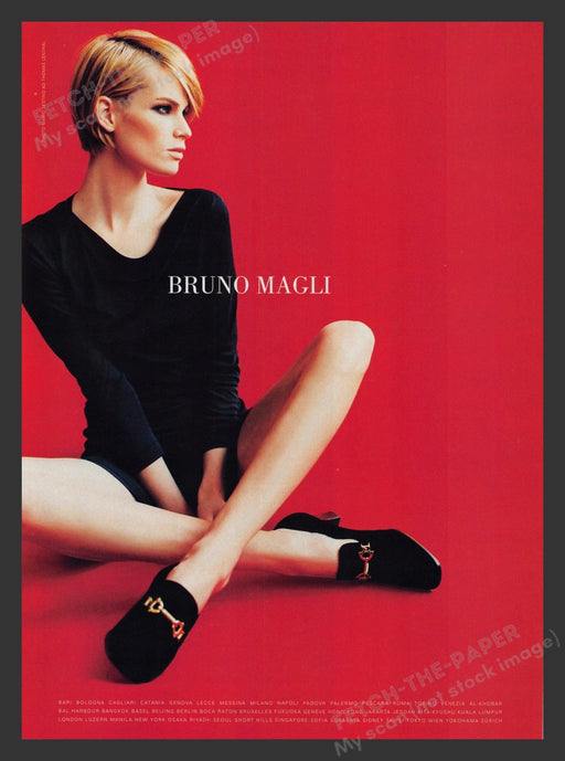 Bruno Magli Shoes Legs Blonde Sitting 1990s Print Advertisement Ad 1996 Fetch the Paper!
