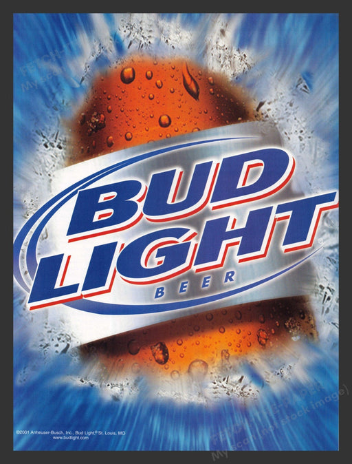 2002 Bud Light Beer Alcohol Close-Up Print Advertisement Ad.