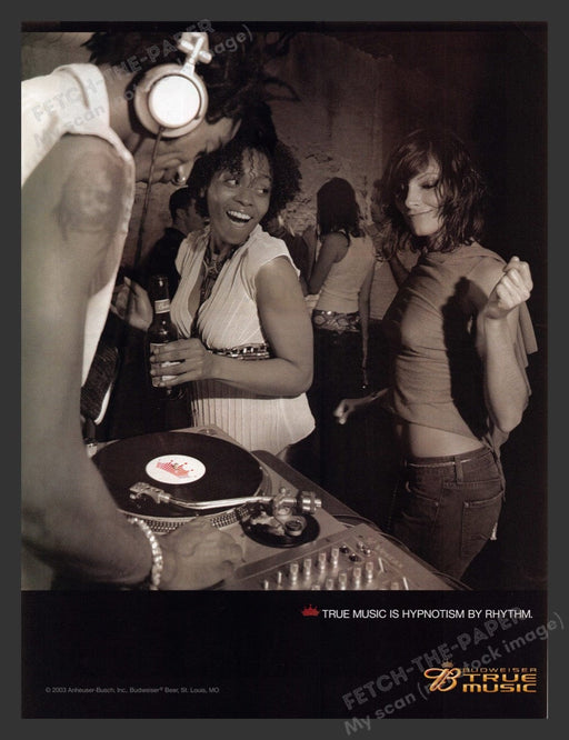 2004 Budweiser Beer DJ Party Print Advertisement Ad