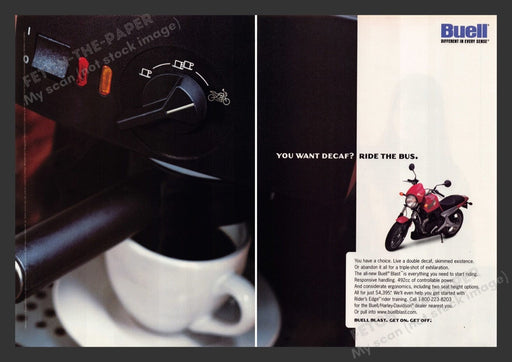 2000 Buell Blast Motorbike Print Advertisement (2 Pages)