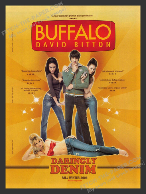 2005 Print Advertisement Buffalo David Bitton "Daringly Denim" Ad.