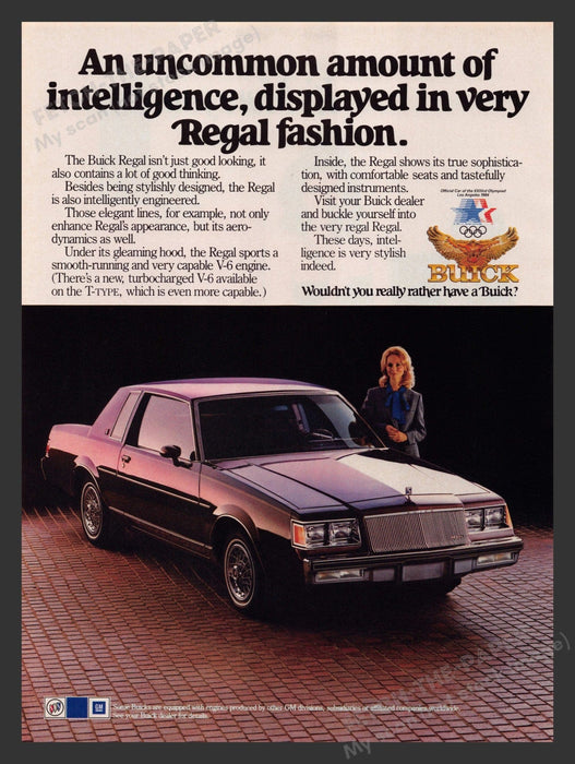Buick 1980s Print Advertisement Ad 1983 Regal Car Promo Fetch the Paper!