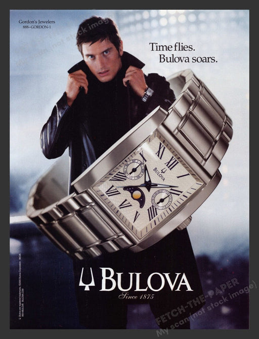 2005 Bulova Watches Time Flies Print Advertisement Ad