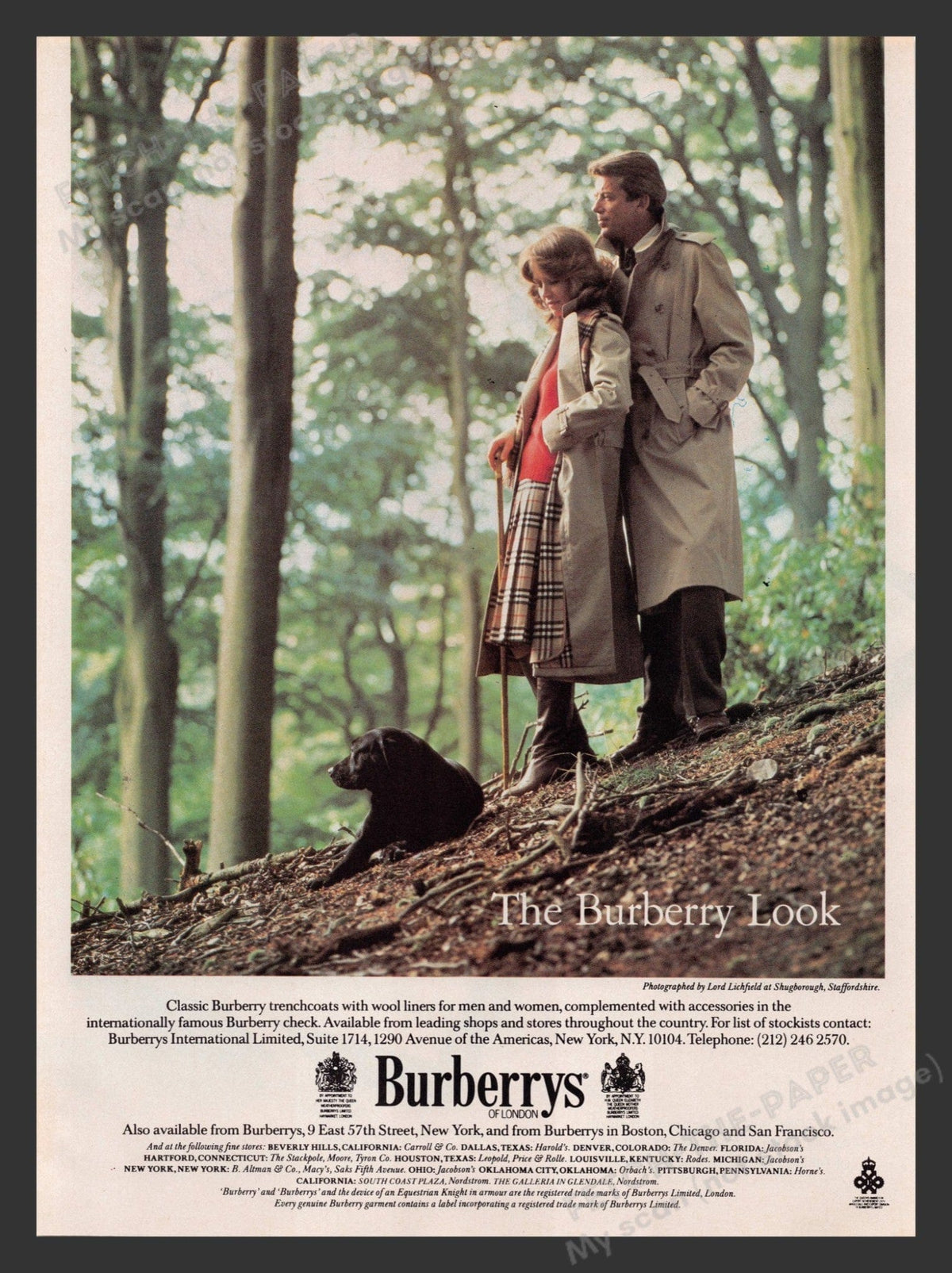 1983 Burberrys of London Print Ad - Classic Trench Coats & Labrador ...