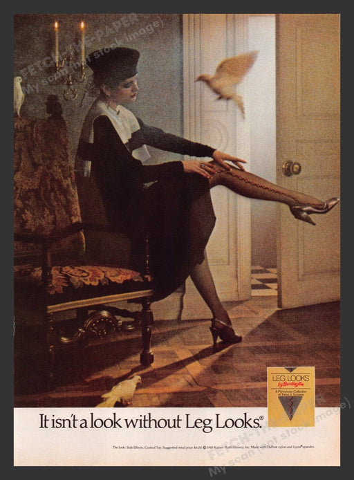 1984 Burlington Leg Looks Pantyhose Hosiery Print Advertisement Ad