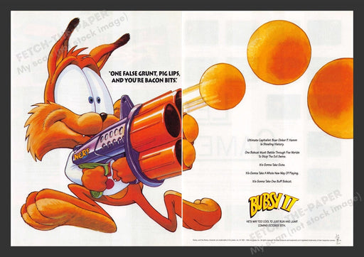 1994 Busby II Video Game Print Advertisement (2 Pages)