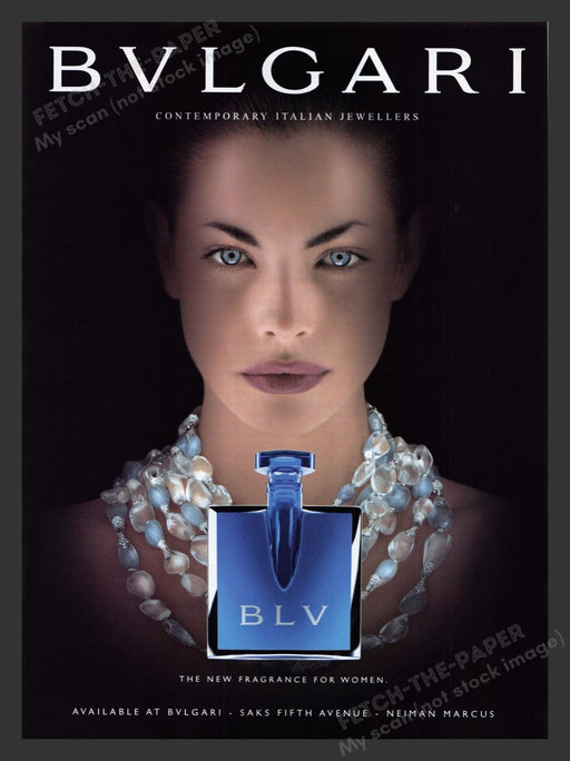 2000 BVLGARI BLV Fragrance for Women Print Advertisement Ad