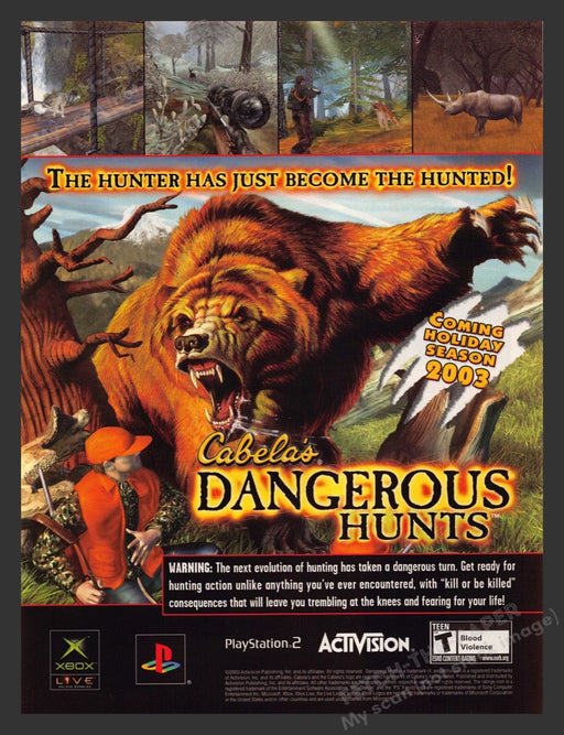 2004 Cabela's Dangerous Hunts Video Game Print Advertisement